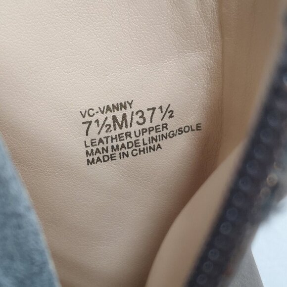 Vince Camuto Vanny Ladies Size 7.5 Grey Leather Upper Bootie - Picture 9 of 11